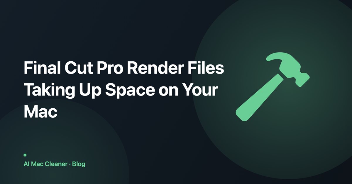 Final Cut Pro Render Files Taking Up Space on Your Mac
